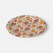 Snuffleupagus en Big Bird Groovy Flower Pattern Papieren Bordje (Gekanteld)