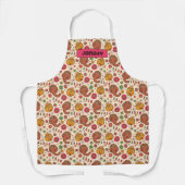 Snuffleupagus en Big Bird Groovy Flower Pattern Schort (Voorkant)