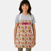 Snuffleupagus en Big Bird Groovy Flower Pattern Schort (Insitu)