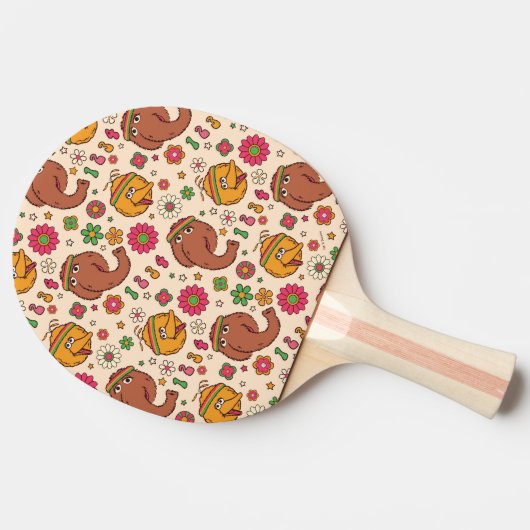 Snuffleupagus en Big Bird Groovy Flower Pattern Tafeltennisbatje
