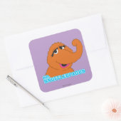 Snuffleupagus Ontspannen Vierkante Sticker (Envelop)