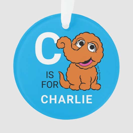 Snuffleupagus | Persoonlijke naam met foto Ornament (voorkant)