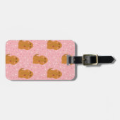 Snuffleupagus Pink Polka Dot Patroon Bagagelabel (Voorkant horizontaal)