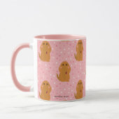 Snuffleupagus Pink Polka Dot Patroon Mok (Links)