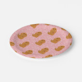 Snuffleupagus Pink Polka Dot Patroon Papieren Bordje (Gekanteld)