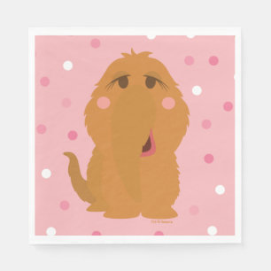 Snuffleupagus Pink Polka Dot Patroon Servet