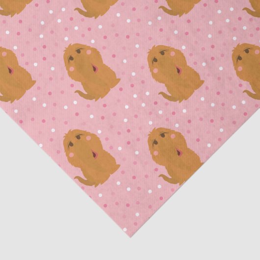 Snuffleupagus Pink Polka Dot Patroon Tissuepapier (Detail)