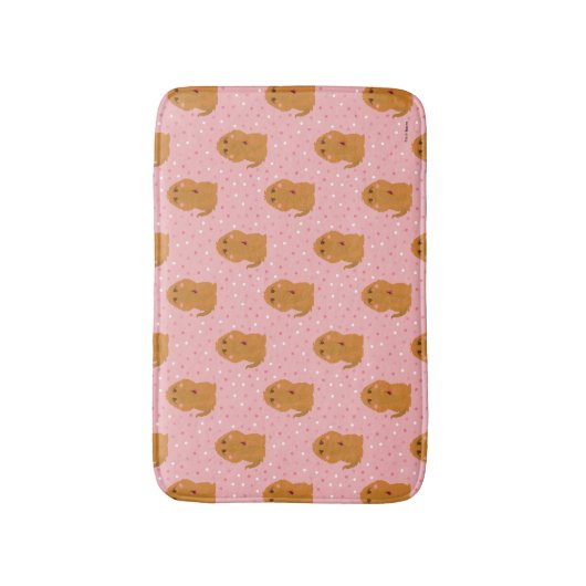 Snuffleupagus Pink Polka Dot Pattern Badmat (Voorkant Verticaal)