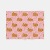 Snuffleupagus Pink Polka Dot Pattern Fleece Deken (Voorkant (Horizontaal))