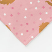 Snuffleupagus Pink Polka Dot Pattern Fleece Deken (Hoek)