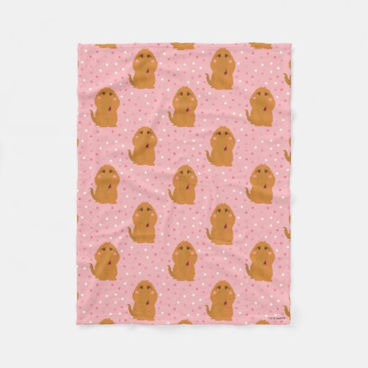 Snuffleupagus Pink Polka Dot Pattern Fleece Deken (Voorkant)