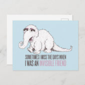 Snuffleupagus | Soms mis ik de Dagen Briefkaart (Voorkant / Achterkant)