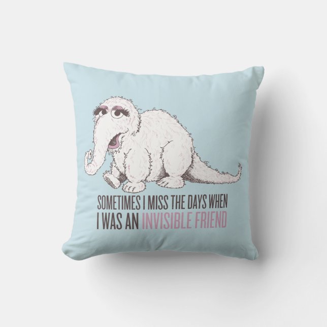 Snuffleupagus | Soms mis ik de oude tijd Kussen (Voorkant)