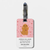 Snuffy Hearts & Stars Grafisch Bagagelabel (Achterkant verticaal)