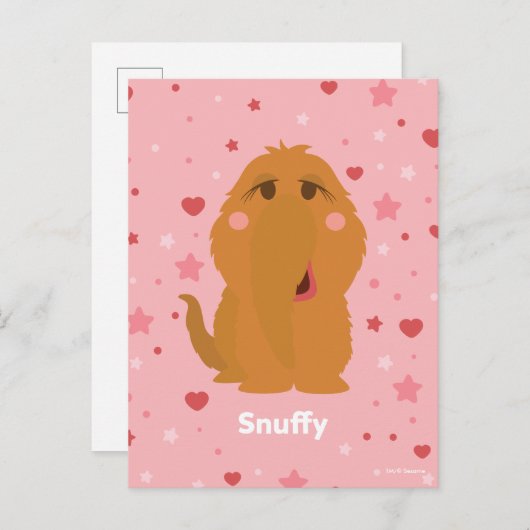Snuffy Hearts & Stars Grafisch Briefkaart (Voorkant / Achterkant)