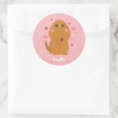 Snuffy Hearts & Stars Grafisch Ronde Sticker (Tas)