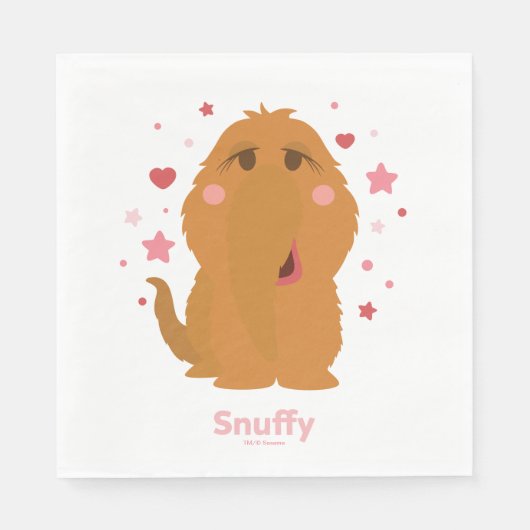Snuffy Hearts & Stars Grafisch Servet (Voorkant)
