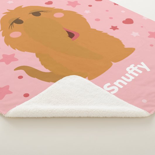 Snuffy Hearts & Stars Grafisch Sherpa Deken (3/4)