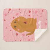 Snuffy Hearts & Stars Grafisch Sherpa Deken (Voorkant (horizontaal))