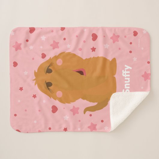 Snuffy Hearts & Stars Grafisch Sherpa Deken (Voorkant (horizontaal))