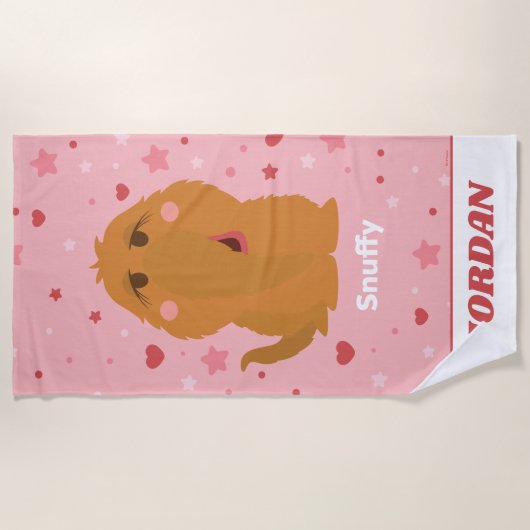 Snuffy Hearts & Stars Grafisch Strandlaken (Voorkant)