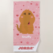 Snuffy Hearts & Stars Grafisch Strandlaken (Voorkant)