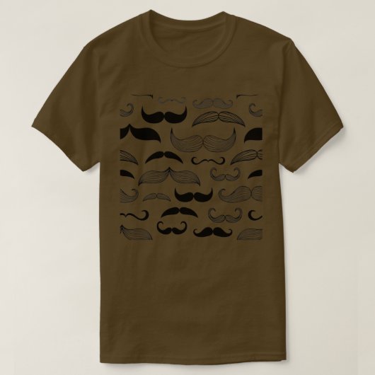 snufje mustache Pattern Movember T-shirt (Design voorkant)