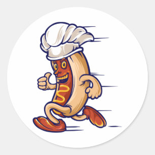 snufje voor eten ronde sticker