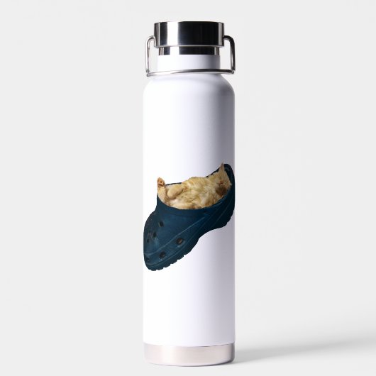 Snug as a Bug: De Croc Nap van de Kitten Waterfles (Achterkant)