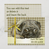 Snug pug aankondigingskaart (Voorkant / Achterkant)