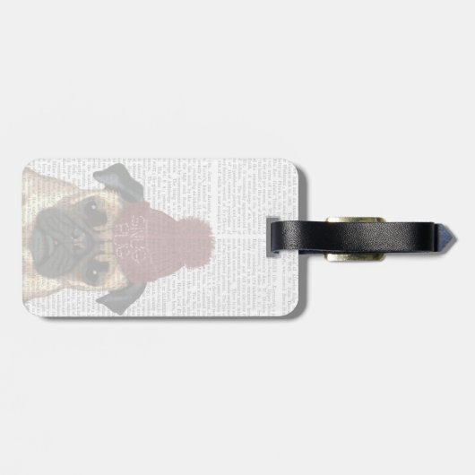 Snug Pug Bagagelabel (Achterkant horizontaal)