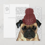 Snug Pug Briefkaart (Voorkant / Achterkant)