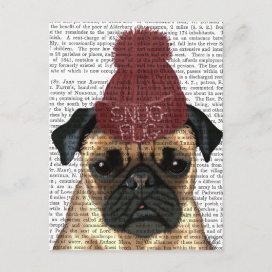 Snug Pug Briefkaart (Voorkant)