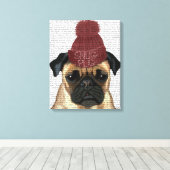 Snug Pug Canvas Afdruk (Insitu (Houten vloer))