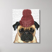 Snug Pug Canvas Afdruk (Voorkant)
