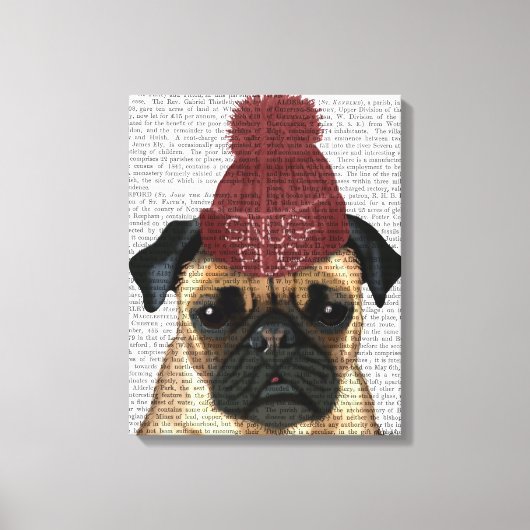 Snug Pug Canvas Afdruk (Voorkant)