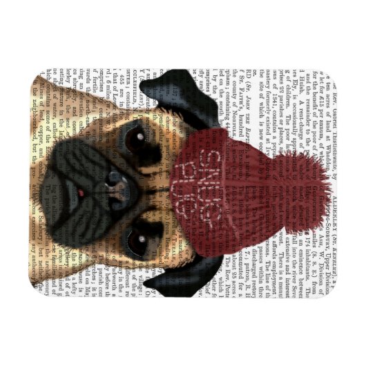 Snug Pug Magneet (Horizontaal)