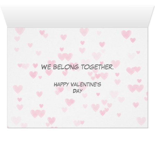 Snuggable katten in Robes Valentijn Kaart (Binenzijde Horizontaal (Onderkant))