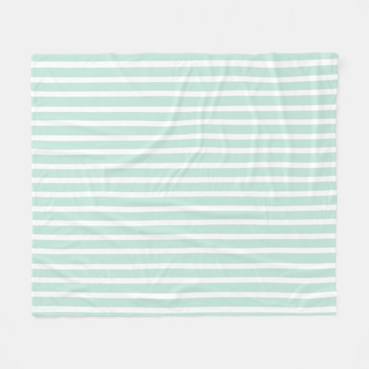 Snuggable Stempel Groen en Wit Striped Fleece Deken (Voorkant (Horizontaal))