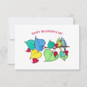 Snuggable Tortelduifjes Valentijnsdag Kaart (Voorkant)