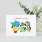 Snuggable Tortelduifjes Valentijnsdag Kaart (Staand voorkant)