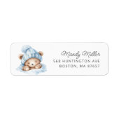 Snuggle Beer Baby shower adreslabel Etiket (Voorkant)