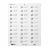 Snuggle Beer Baby shower adreslabel Etiket (Full Sheet)