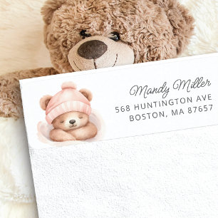 Snuggle Beer Baby shower adreslabel Etiket