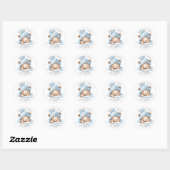 Snuggle Beer Baby shower dank u Ronde Sticker (Vel)