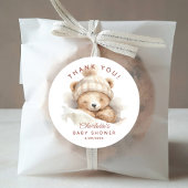 Snuggle Beer Baby shower dank u Ronde Sticker