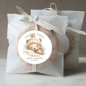 Snuggle Beer Baby shower dank u Ronde Sticker