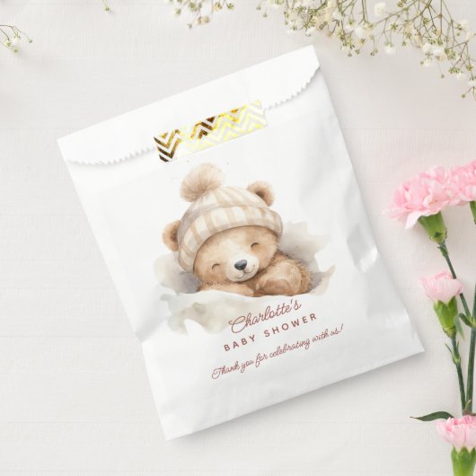Snuggle Beer Baby shower Favor Bag Bedankzakje (Gezegeld)