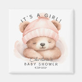 Snuggle Beer Baby shower Favor Magnet (Voorkant)