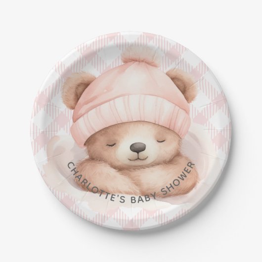Snuggle Beer Baby shower Papier Borden Papieren Bordje (Voorkant)